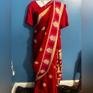 Red sari